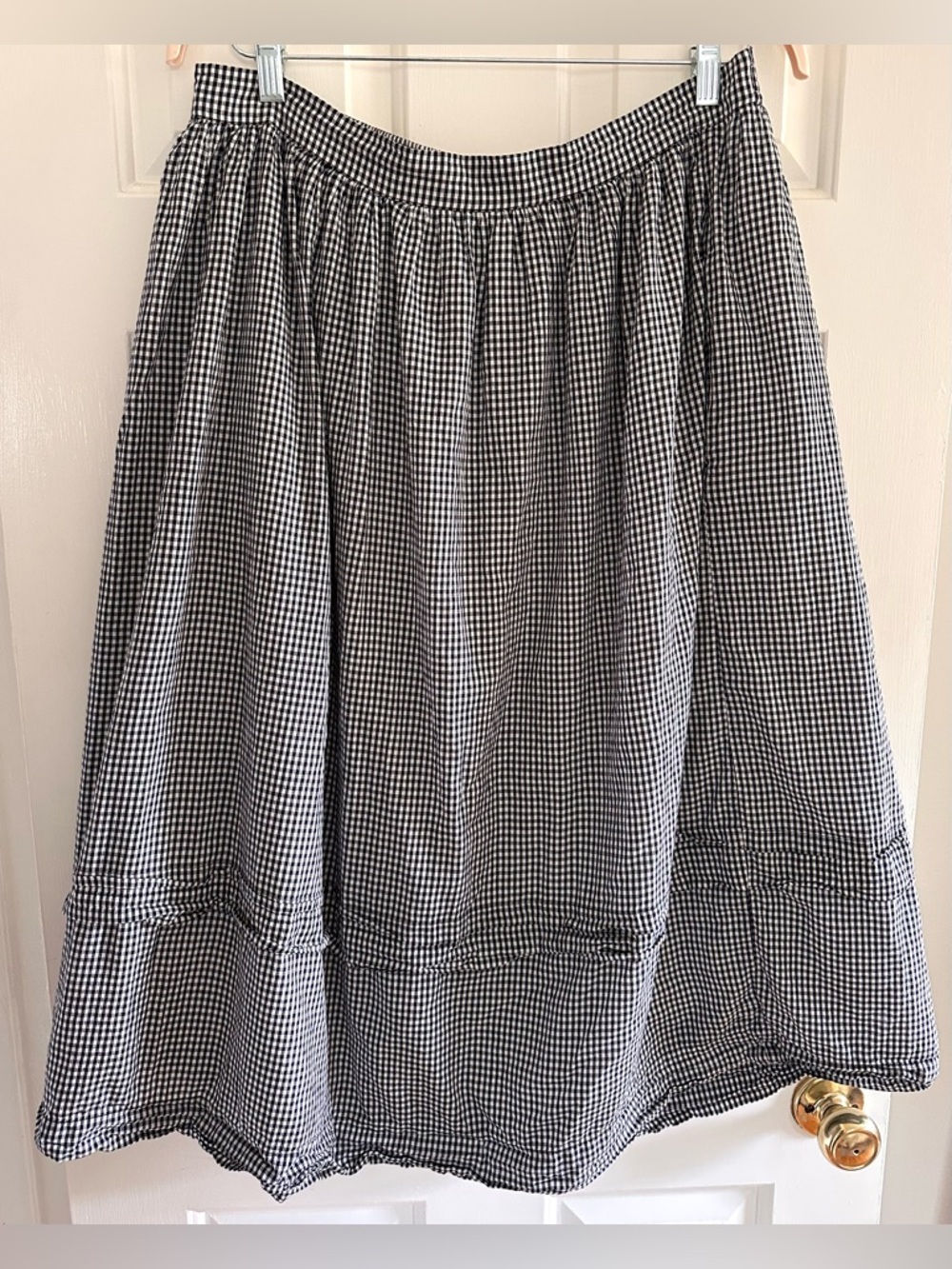 Gap x Doen Gingham Midi Skirt Size Large - Picture 4 of 6